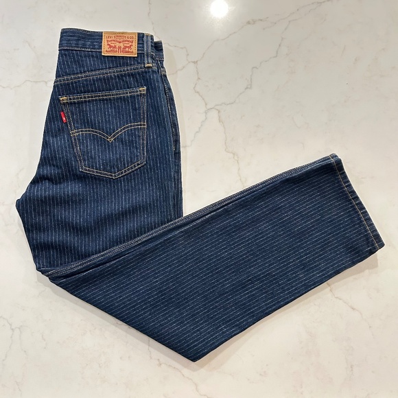 Levi's Low Pro Pinstripe Straight Leg Mid Rise Jean - 27W 30L - IRR - Read Desc! - Picture 1 of 7